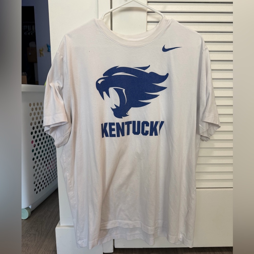 Nike White and Blue Kentucky Wildcats Tee